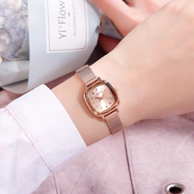 JULIUS JA-1148 Official Store Jam Tangan Rantai Square Bagsomnia Ladies Fashion Korea