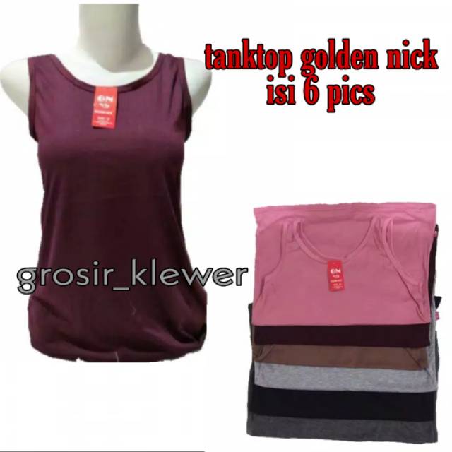 6 pics tanktop golden nick tali besar murah//singlet dewasa golden nick