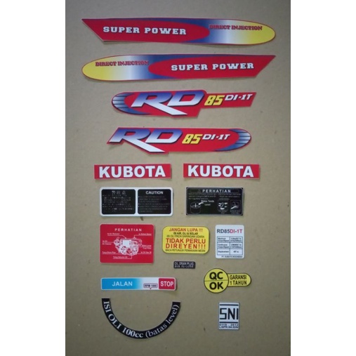 

stiker diesel kubota 85T