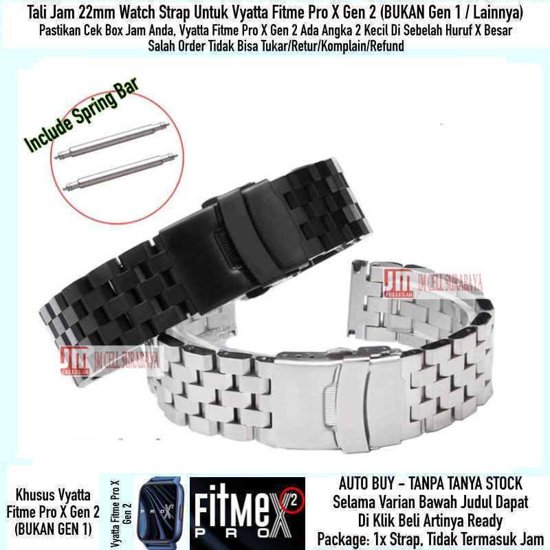 Super Engineer II Watch Strap Vyatta Fitme Pro X Gen 2 - Tali Jam Tangan 22mm Stainless Steel Metal