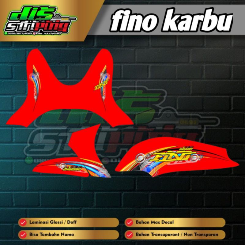 STRIPING TRANSPARAN FINO KARBU COSTUM TERBARU LIST BK 0032