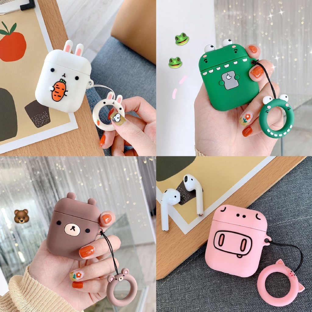 Airpods Case Bentuk Hewan Kartun Aneka Warna