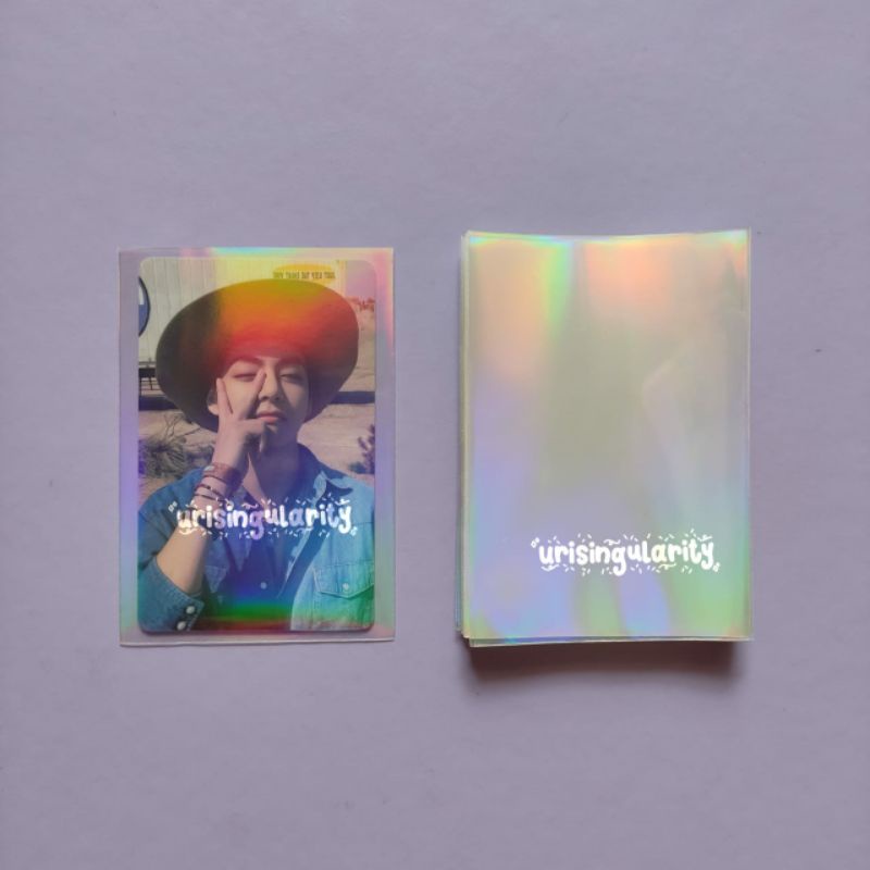 INNERSLEEVE HOLOGRAM RAINBOW NO SEAL PHOTOCARD PHOTO CARD HOLO PACK SLEEVE
