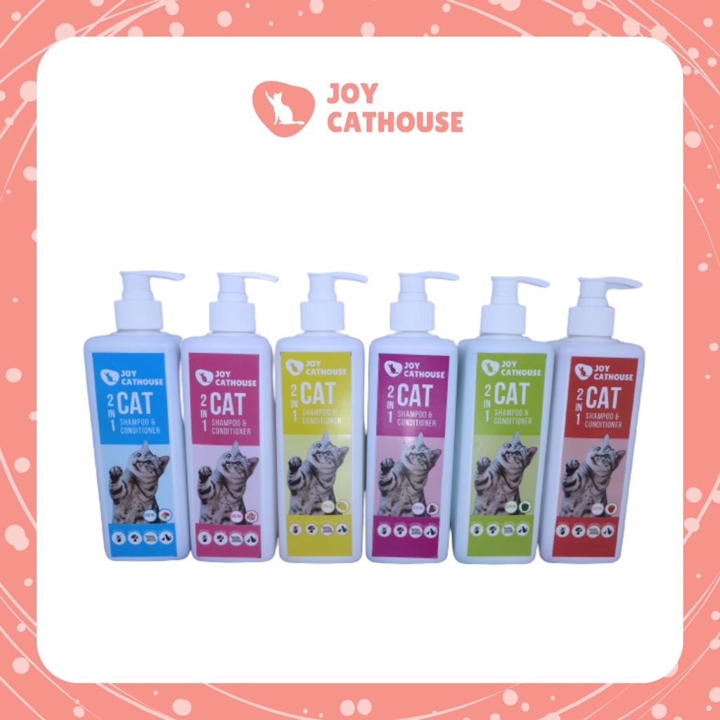 Shampo Joy Cathouse 500ml Sampo Anti Kutu Jamur Shampo Kucing, Anjing dan Hewan Berbulu Lainnya.