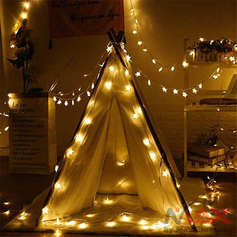 ANBLUB Lampu Hias Dekorasi pesta bintang Star Light String Twinkle 20 LED 3M - G23 Warna Warm White