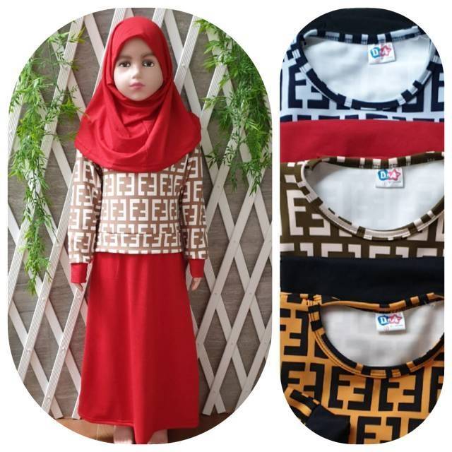 Grosir gamis dna 16-20 6-8 tahun gamis anak murah dan berkualitas