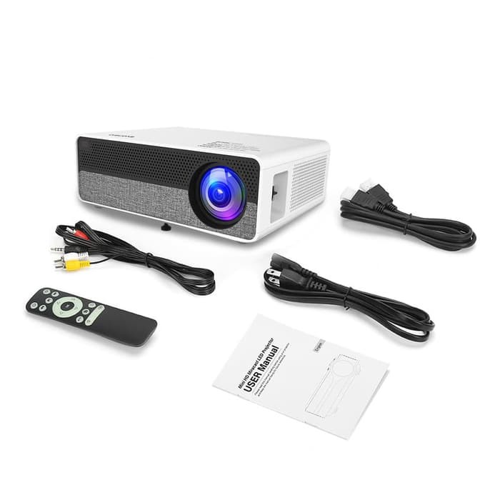 Proyektor terbaik Projector Android A01 REDDO 1080 Full HD 4K 5500 Lumens
