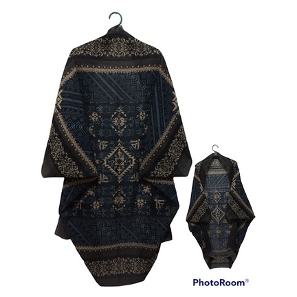 OUTER SCARF CARDIGAN MOTIF TERBARU SAHNA HITAM