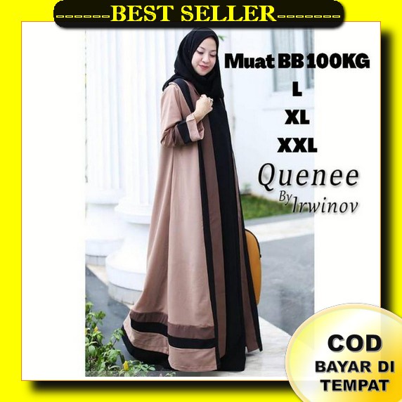 Gamis Wanita Muslim - Abaya Hitam Turkey Arab Dubai Terbaru 2022 - Gamis Lebaran Bahan Adem Model Ke