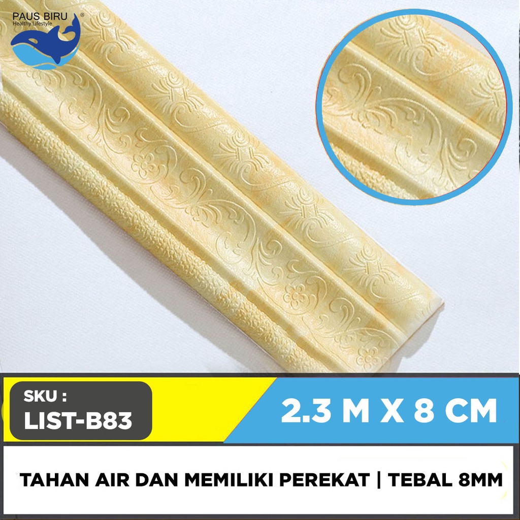 Paus Biru - Wall Border List / Wallborder Foam 3D / List dinding 3D 2.3 M-LIST B83