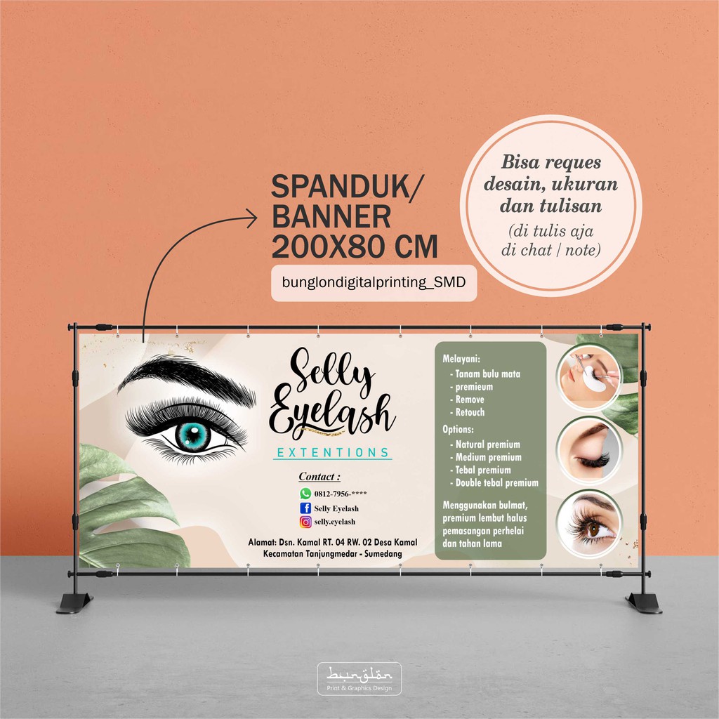 Spanduk, Banner Eyelash Extentions