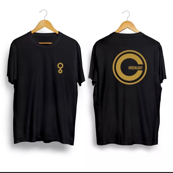 Tshirt Baju Kaos Distro GREENLIGHT LOGO GOLD / Kaos Distro Pria Wanita