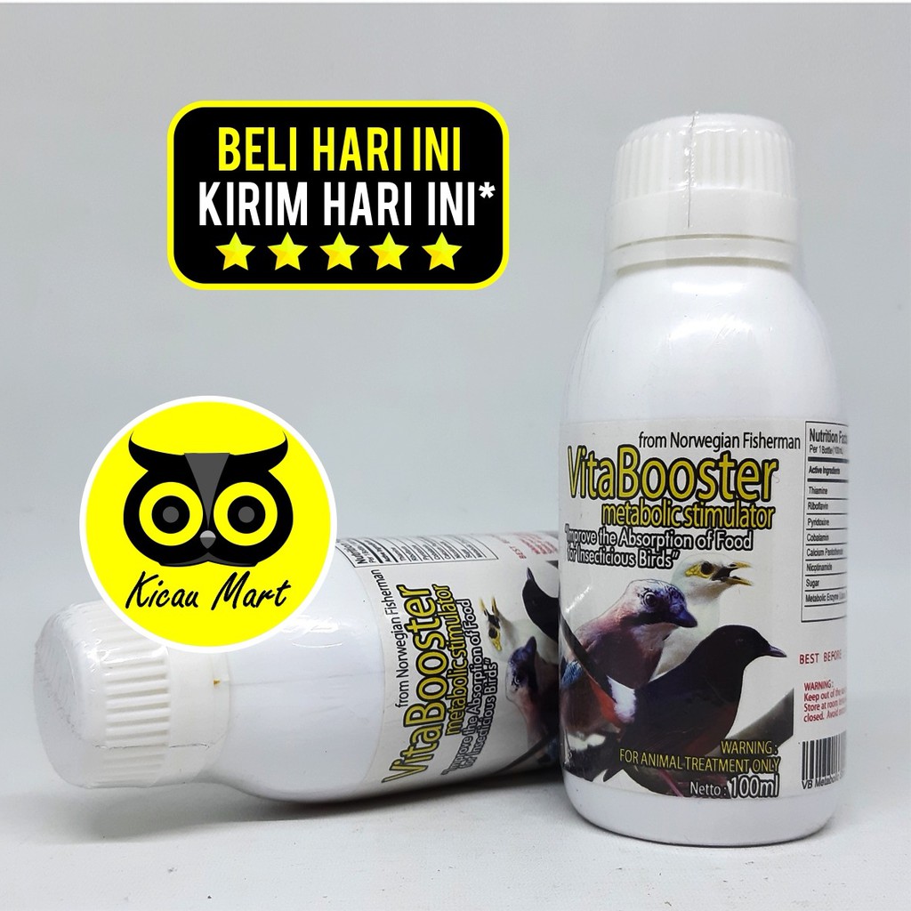 VITAMIN OBAT BURUNG BULU KUSAM LESU VITA BOOSTER VITABOOSTER METABOLIC SIMULATOR MINYAK IKAN VVBSTMS