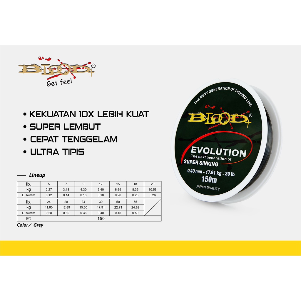 SENAR PANCING BLOOD EVOLUTION SUPER SINKING 150M
