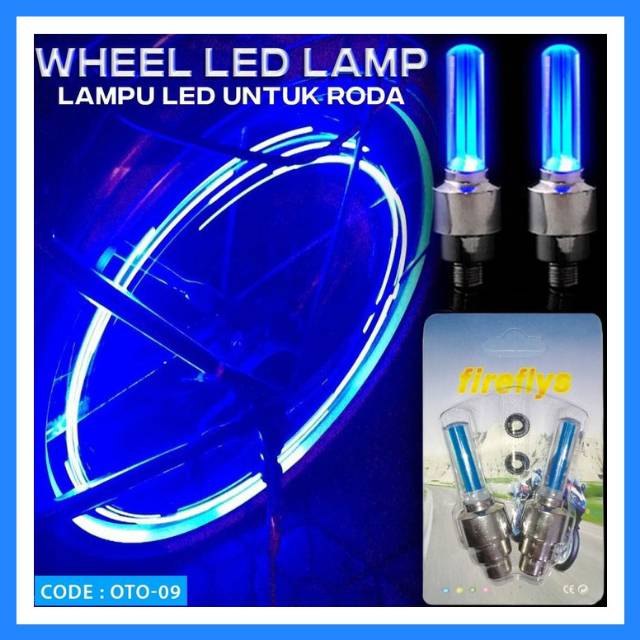 WHEEL LAMP pentil ban LED penutup ban lampu penerang sepeda motor kinetik