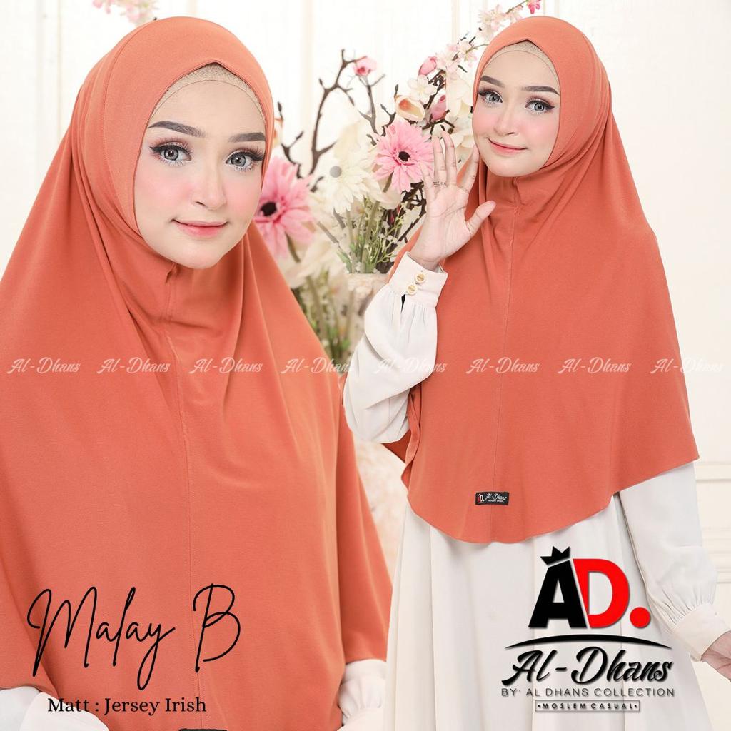 Jilbab Instan Malay B  Bahan Jersey Irish By Al-Dhans