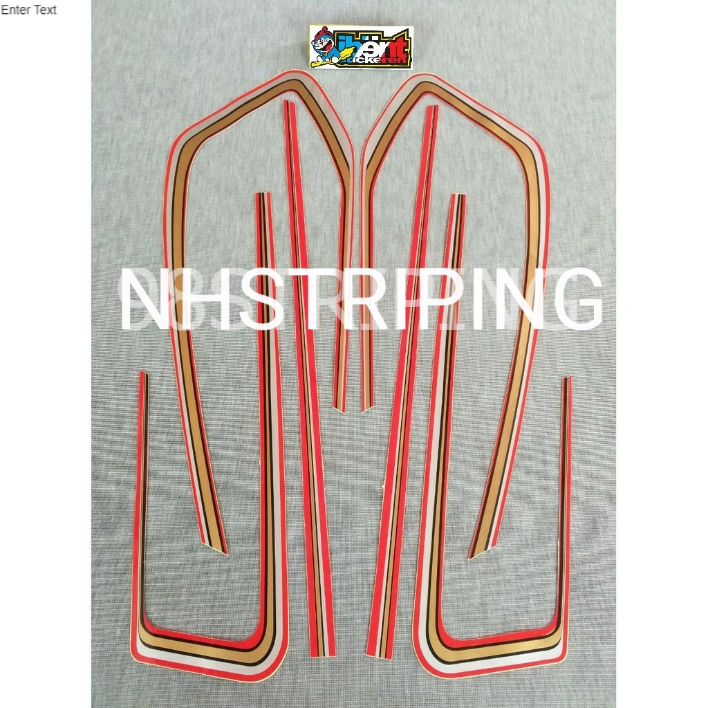 STRIPING  HONDA GL MAX MERAH TAHUN 1983 STRIPING LIS STANDAR ORI
