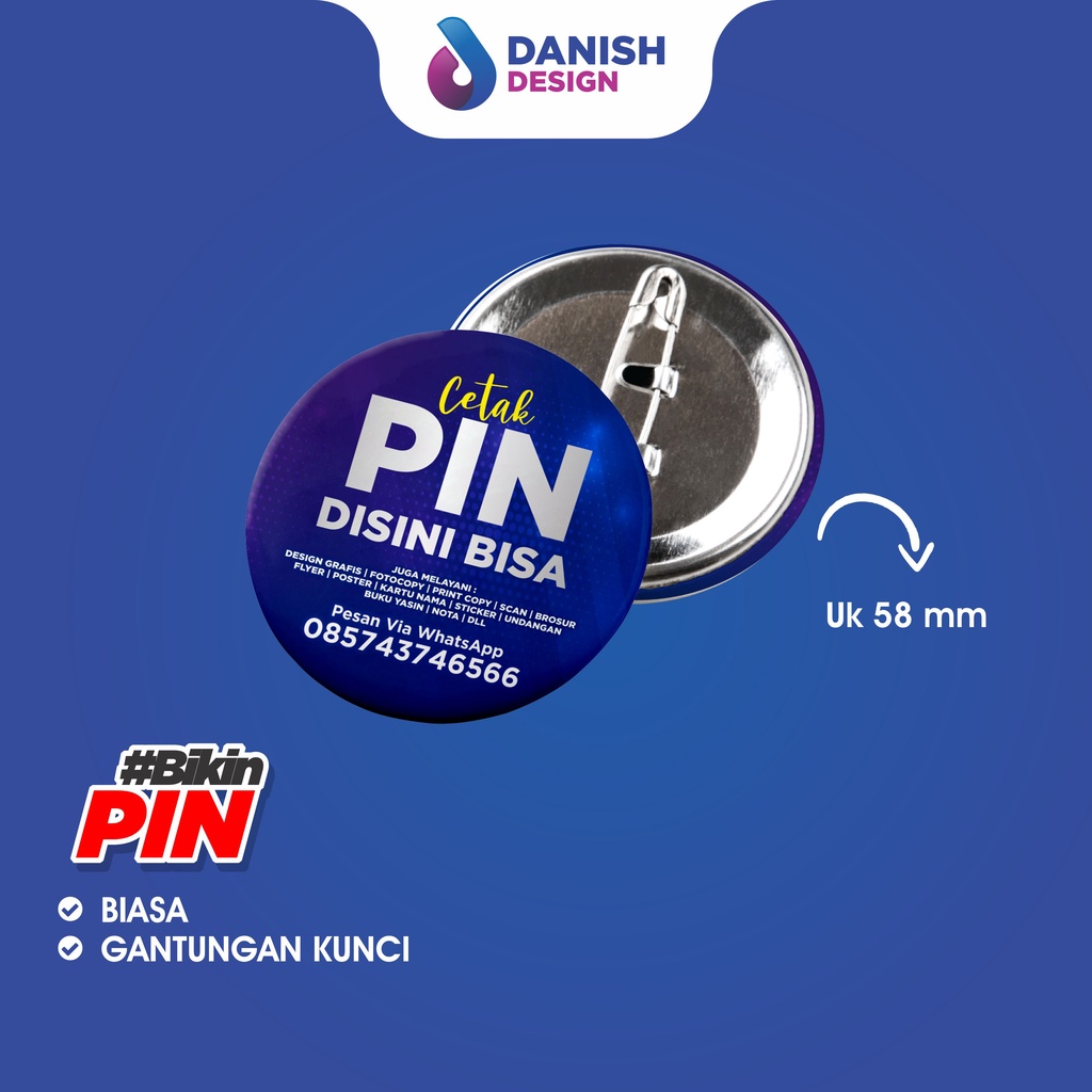 

Bikin Pin Sovenir Murah Uk 55 mm