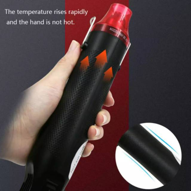 220V Listrik Hot Air Gun/Heat Gun dengan Stand cocok untuk DIY Alat Heat Gun