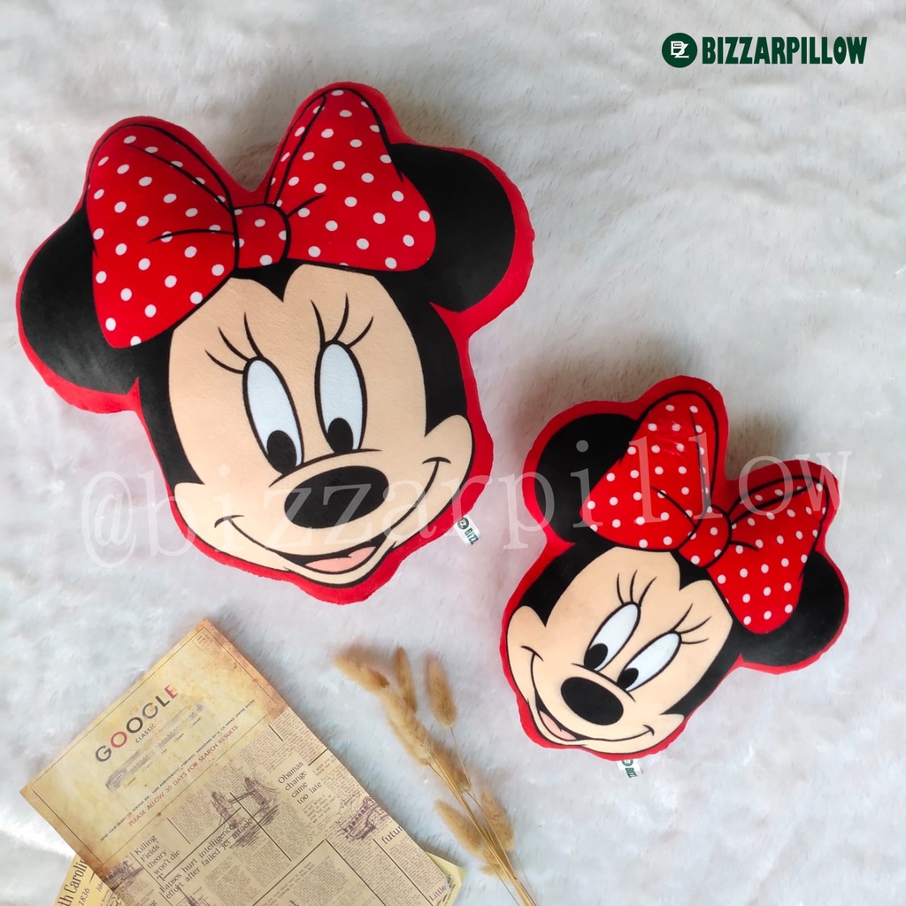 Bizzarpillow Bantal Kepala Mickey Minnie size L BZ124