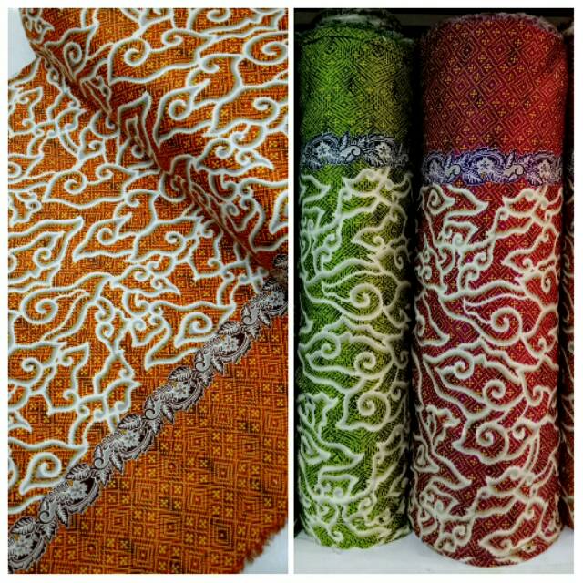 Bahan Batik Silk Mega Mendung per meter / Kain Batik