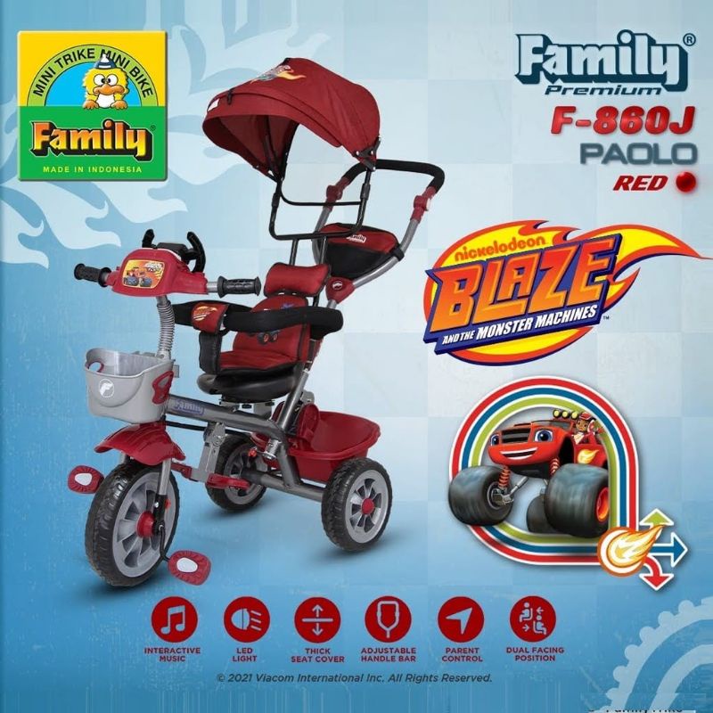 Stroller Roda 3 family Anak F 860J Paolo