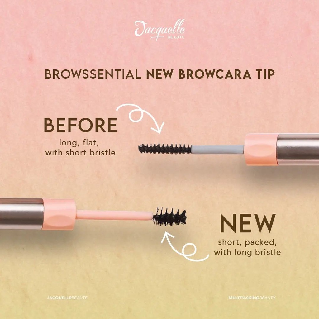 Jacquelle Browssential Multitasking Eyebrow Pencil - 3in1 Pensil Alis, Browcara, &amp; Spoolie