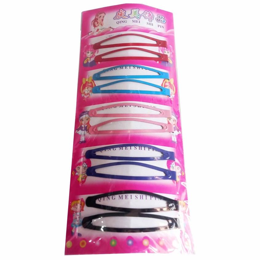 Isi 10 pcs Jepitan Pin Rambut Besi Stainless Tik Tok Mix Warna Size S