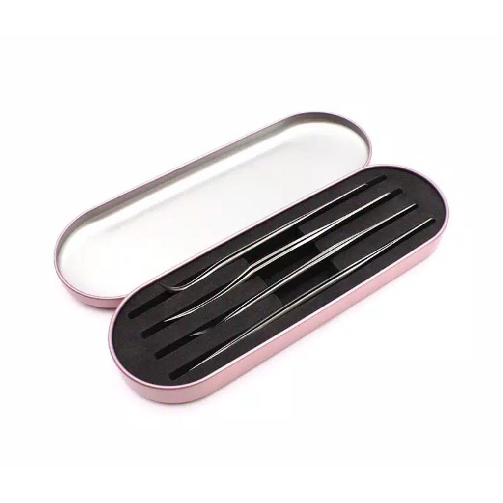 Tempat Pinset Bulumata / Case Pinset / tempat untuk menyimpan pinset eyelash extension Rose Pink