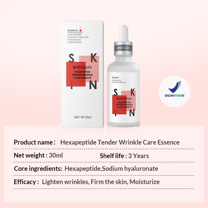 BIOAQUA Efek 10X Serum Series Vitamin C / Centella / Collagen / Squalane / Bioaqua Essence Serum Niacinamide Moisturizing / Acne Care / Hexapeptide Wrinkle Care / Hyaluronic Acid Moist