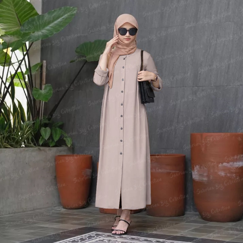 AZALEA Dress I Rayon Bigsize I Tunik Muslim I Kekinian I Busui Frendly I L-XXXXL By sabrina_big_coll