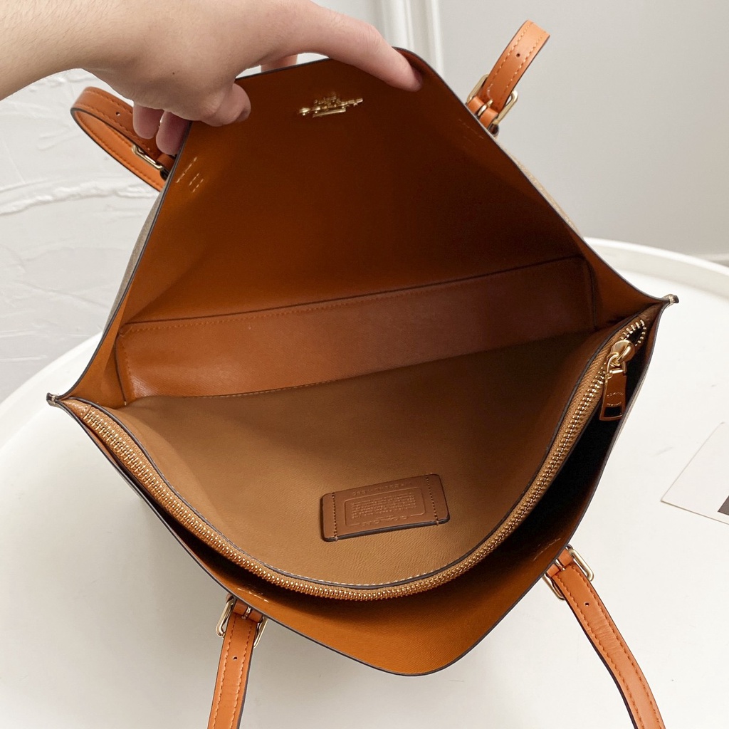 [Instant/Same Day]1665 coach Mollie Tote Women Shoulder Bag Handbag shopping bag  gwd