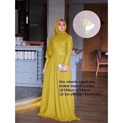 [ COD ] OUTFIT TERMURAH Venya Dress | Gamis Maxy Brukat Kondangan | Gaun Brokat Import Terlaris