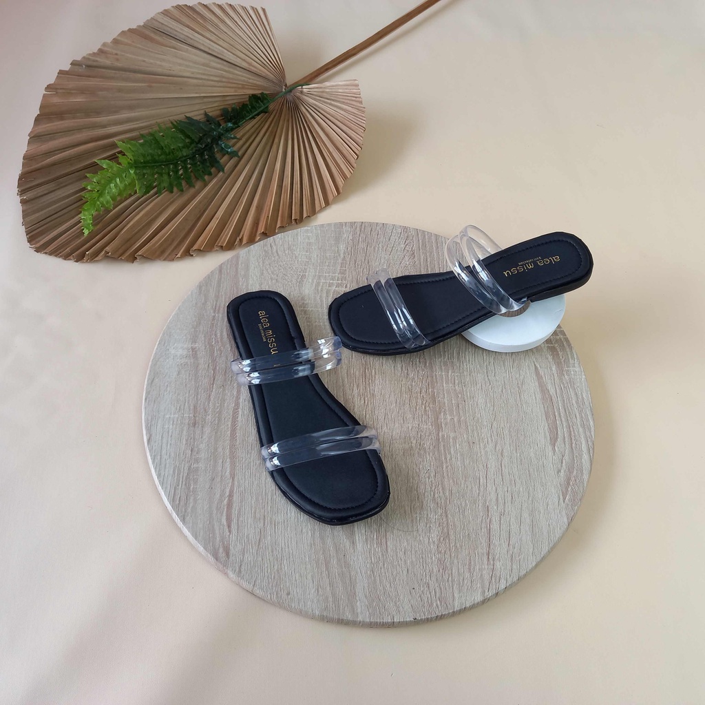 Giuliana sandals Tali Jelly transparan Flat Sandal by aleamissu