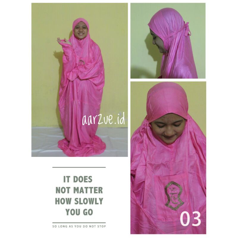 MUKENA TEROMPAH PUTIH DEWASA RAYON TERUSAN STANDAR