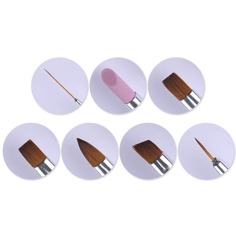 3 / 5 / 7 Pcs / Set Brush Pen Dotting Menggambar Desain Dot Untuk Nail Art Manicure