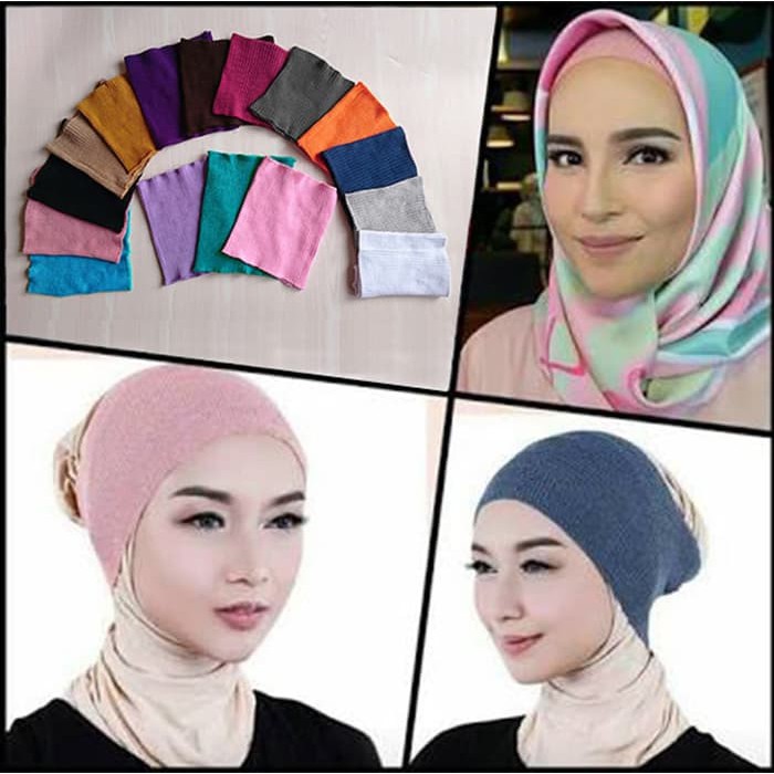 [HUSNA HIJAB] Ciput Rajut 1 Warna Ecer / Ciput Rajut