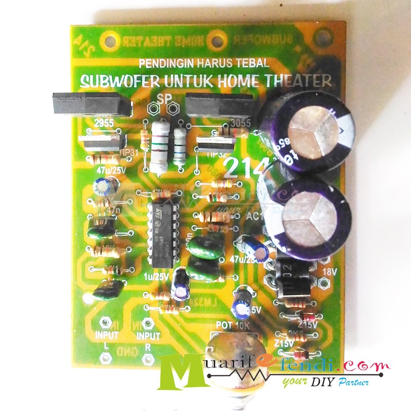 KIT Subwoofer Power Amplifier Untuk Home theater plus filter Subwoofer
