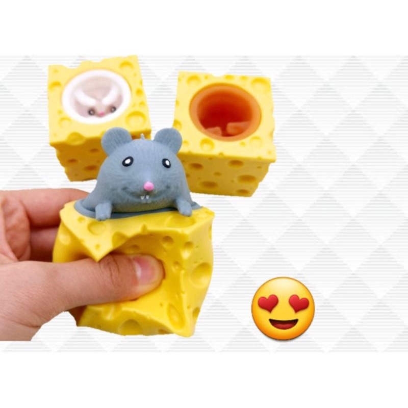 mainan squishy tikus keju / pop it squishy anti stress