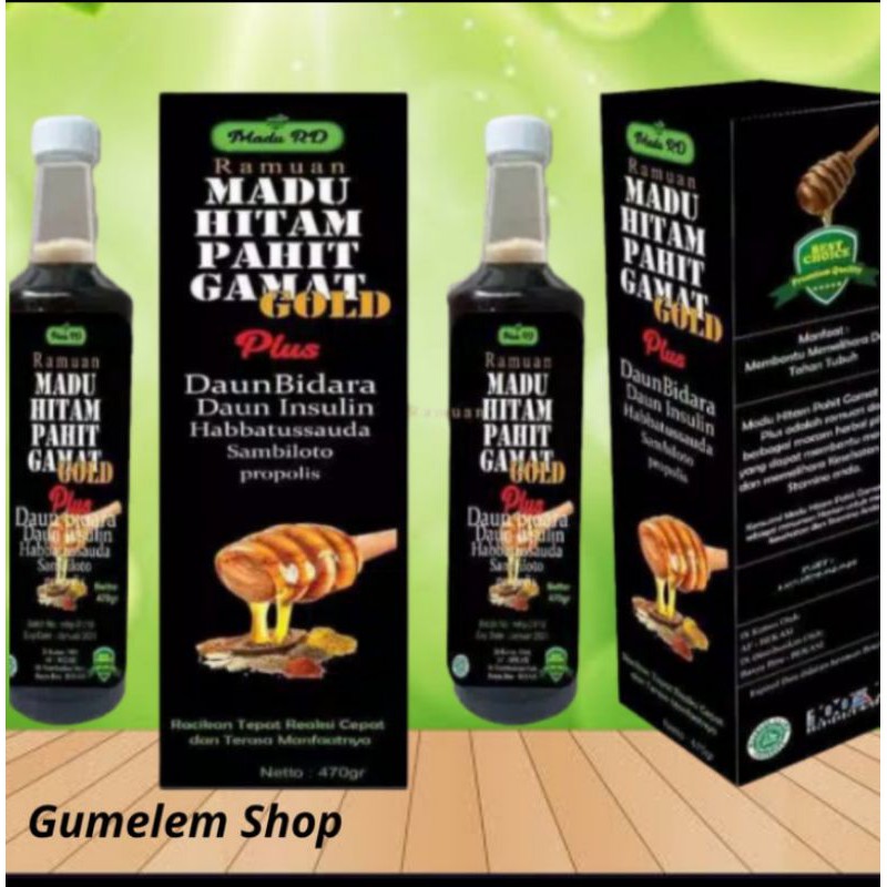 Madu Ramuan HitamPahitGamatGoldplus, bidara, insulin,Sambiloto