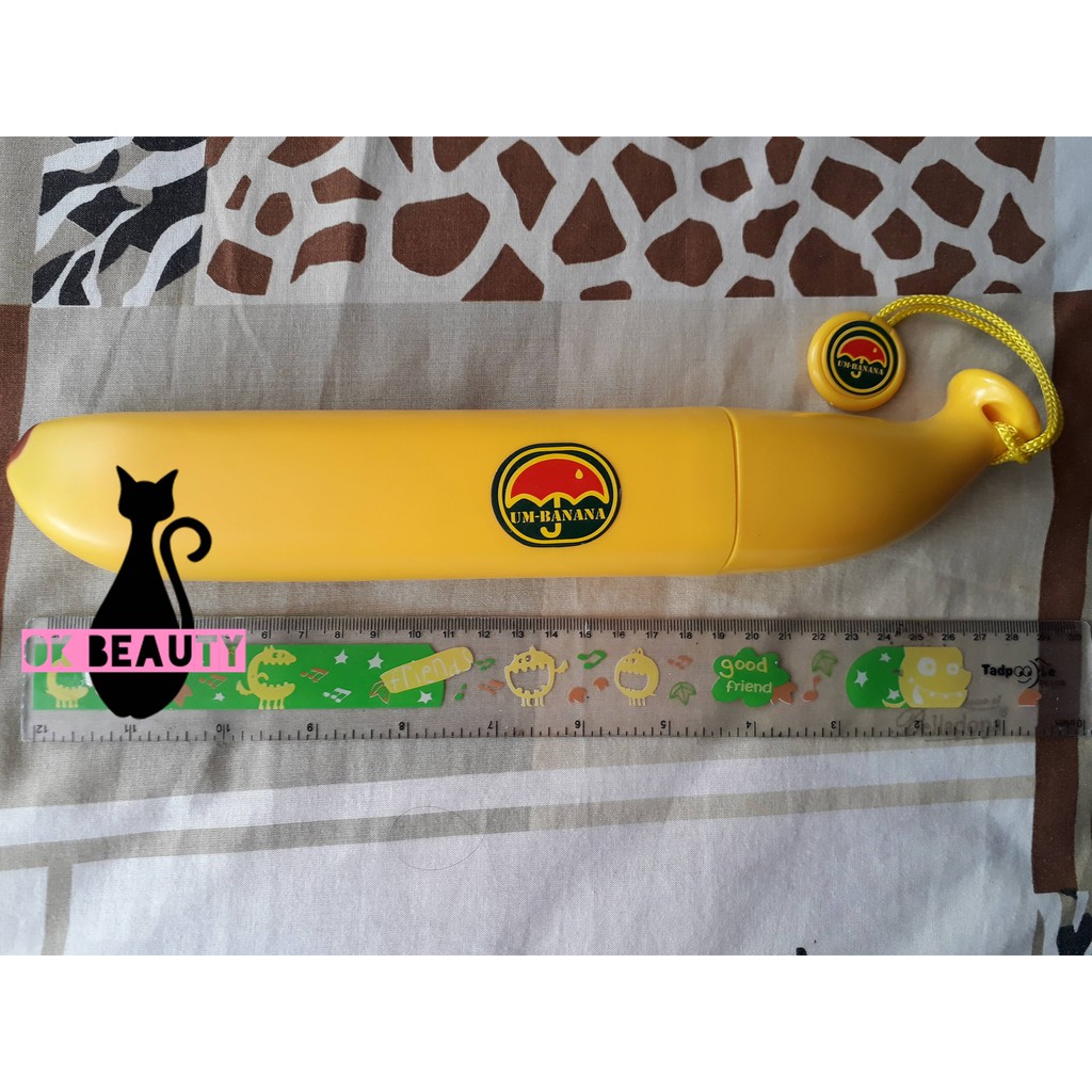PAYUNG LIPAT BUAH PISANG POLOS PREMIUM MODEL UNIK BENTUK BANANA PORTABLE KADO MINI