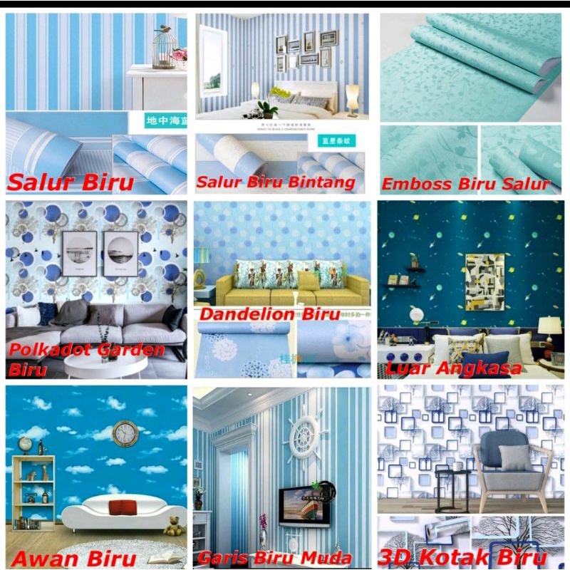 BELI 3 ROLL FREE 1ROLL COD Stiker Dinding Termurah Wallpaper Dinding Motif Elegant