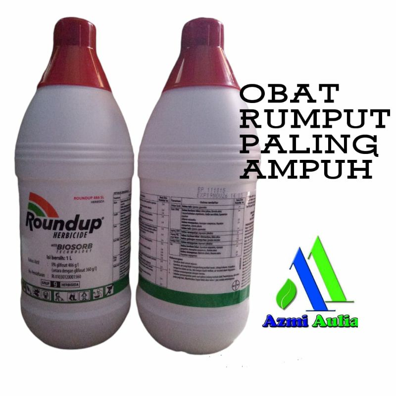 Roundup 486sl 1 liter Herbisida Pembasmi Rumput Liar dan Gulma Obat Rumput-Racun Rumput Roundap-Obat