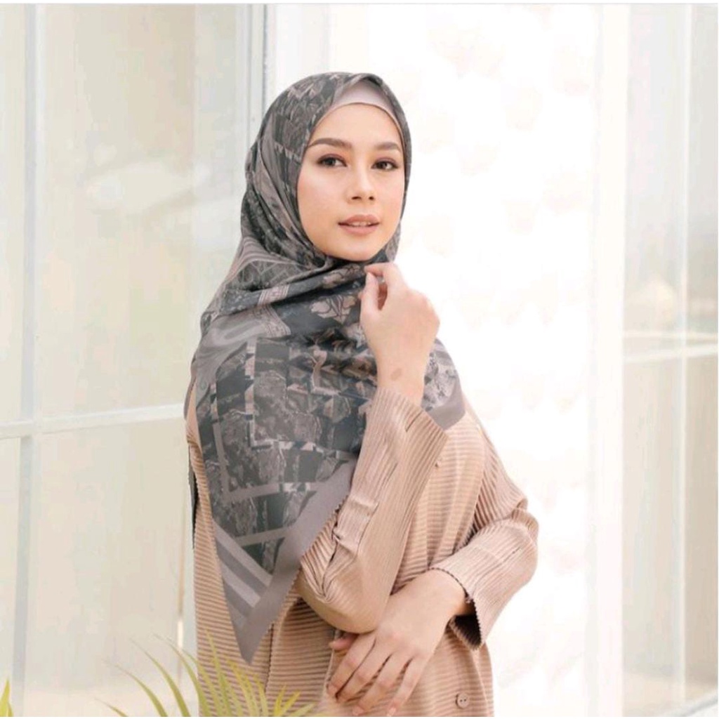 Terbaru !! Diskon Hijab Voal Segiempat Motif Imaniar Kerudung Segiempat Motif