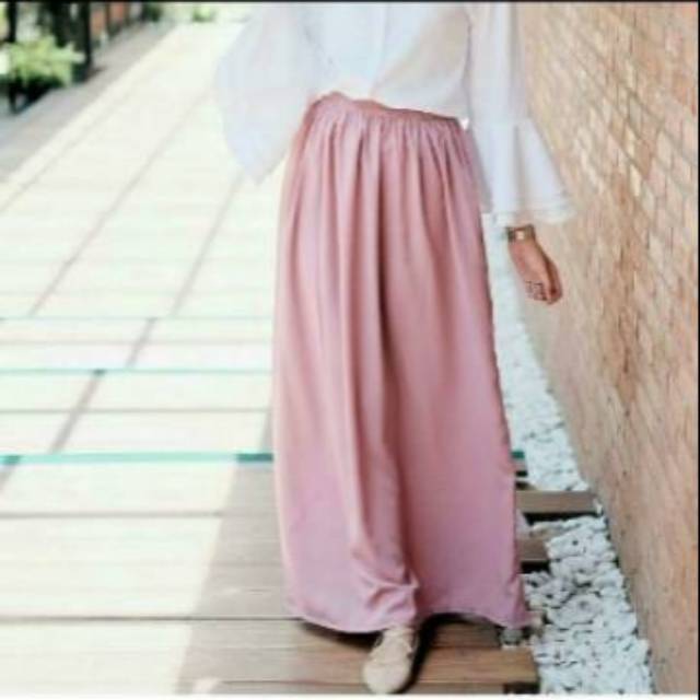 iseven p CANDI SKIRT / Rok Wolfis Panjang Premium / Rok Polos Wolpeach