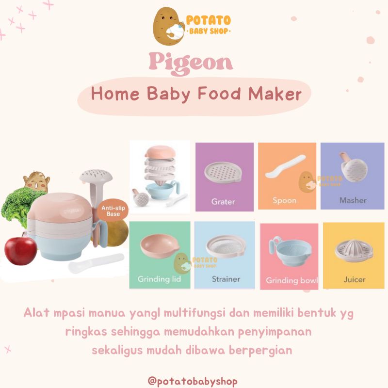 Pigeon - Home Baby Food Maker / Set Alat mpasi manual