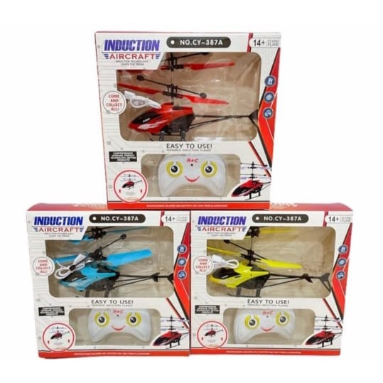 Mainan Helikopter RC - Mini Helicopter RC+ Sensor Tangan LED - Mainan Pesawat Terbang Anak