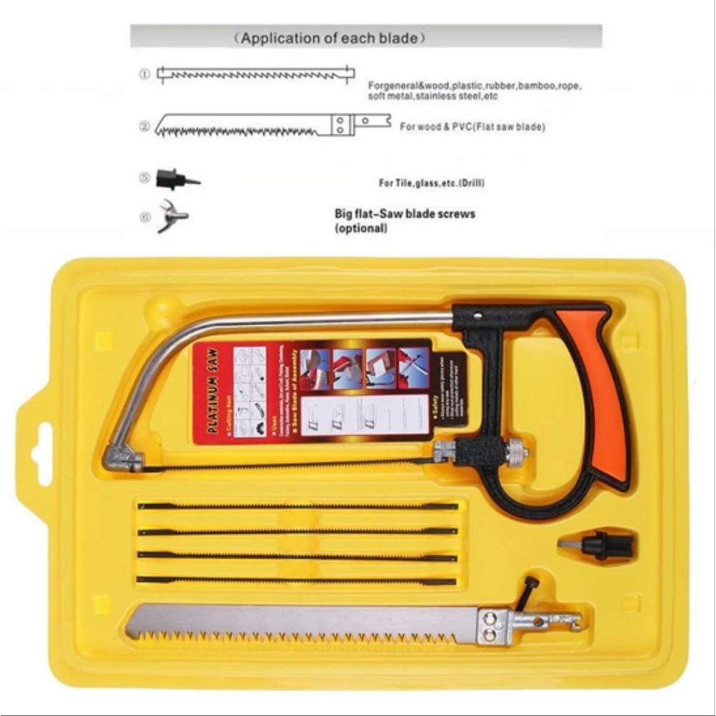 Gergaji Mini Multifungsi Magic Saw Gergaji Serbaguna Platinum Komplit Multiguna Gergaji 3 in 1