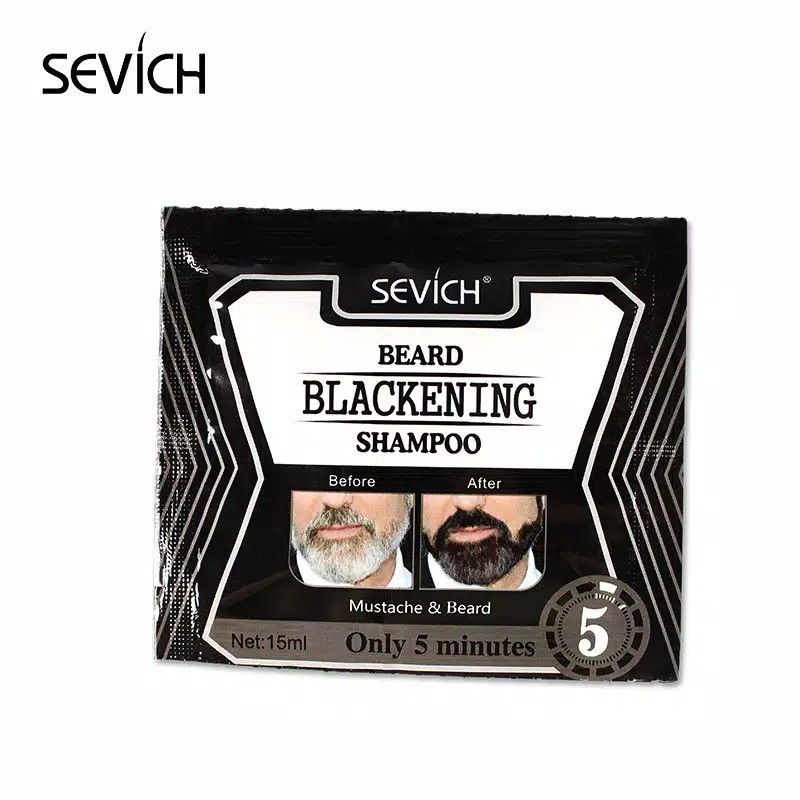 SEVICH Cat Pewarna Kumis Jenggot Sevich Beard Blackening Shampoo Permanent 15ml