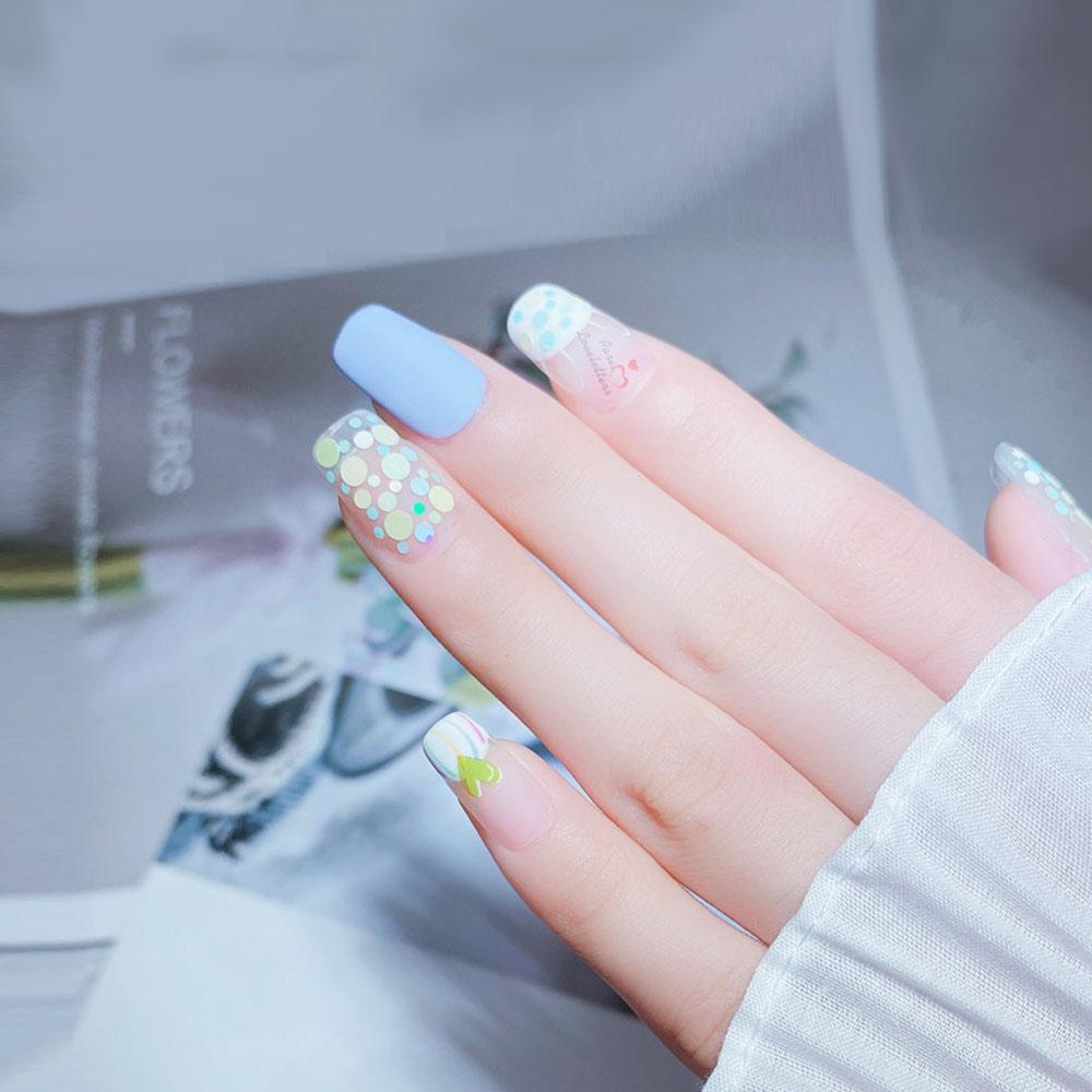 Agustina Nail Art Bulat Sequin Candy Color Glitter Mengkilapkan Dekorasi Nail Art DIY